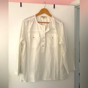 Madewell white poplin top
